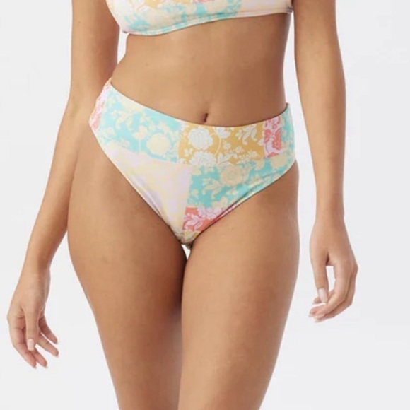 NWT O’Neill Olivia Tulum High Waisted Print Bikini Bottoms - Picture 5 of 9